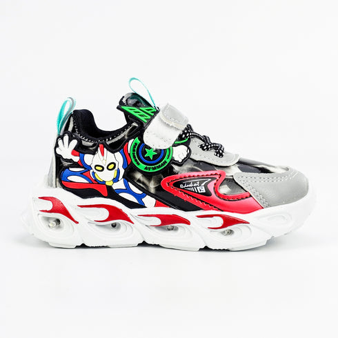 Adidasi Copii Sport Gri din Piele Ecologica A58